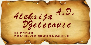 Aleksija DŽeletović vizit kartica